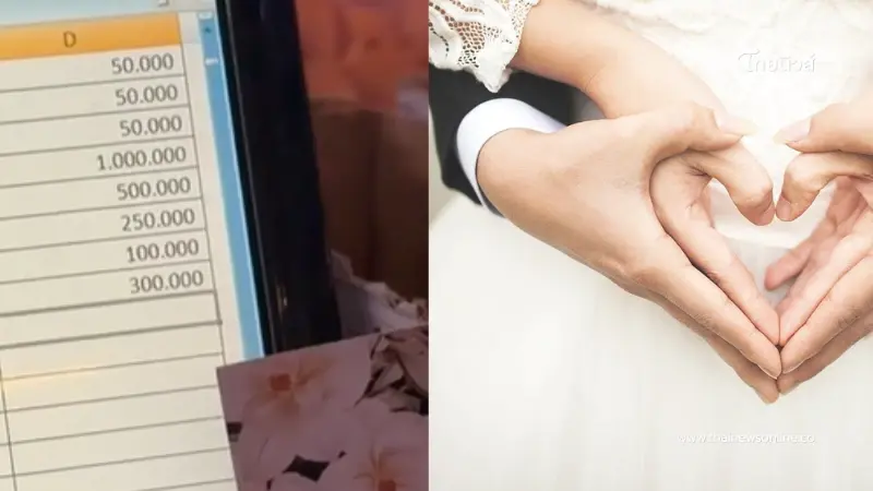 เจ้าบ่าว - เจ้าสาวตั้งจอโชว์เงินค่าซอง รู้ทั้งงานใครให้เท่าไหร่