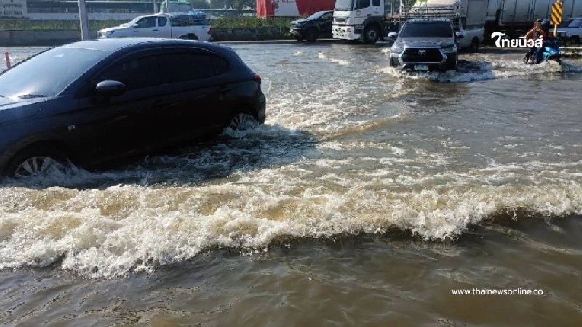 ปภ. เตือนน้ำทะเลหนุนสูง ท่วม ถ.พระราม 2 ขาเข้า แนะทางเลี่ยงหนีรถติด ปภ. เตือนน้ำทะเลหนุนสูง ท่วม ถ.พระราม 2 ขาเข้า แนะทางเลี่ยงหนีรถติด
