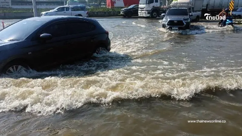 ปภ. เตือนน้ำทะเลหนุนสูง ท่วม ถ.พระราม 2 ขาเข้า แนะทางเลี่ยงหนีรถติด ปภ. เตือนน้ำทะเลหนุนสูง ท่วม ถ.พระราม 2 ขาเข้า แนะทางเลี่ยงหนีรถติด