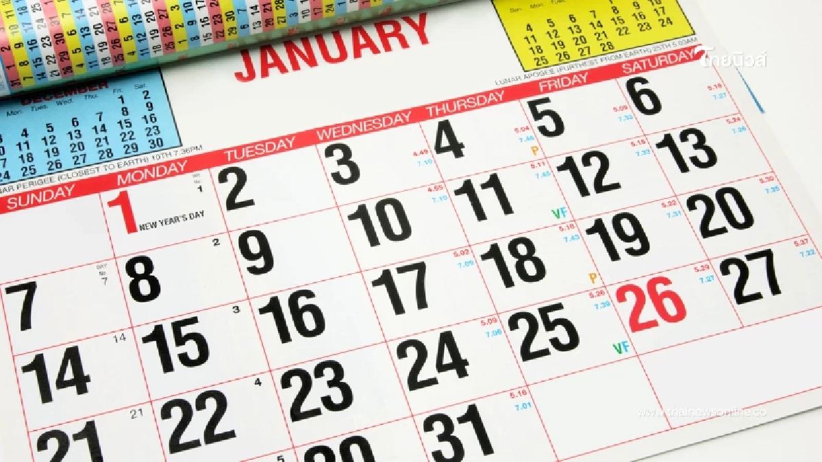 สรุปวันหยุดปี 2569 วันหยุดราชการ-ธนาคาร เดือนมกราคม มีวันไหนบ้าง