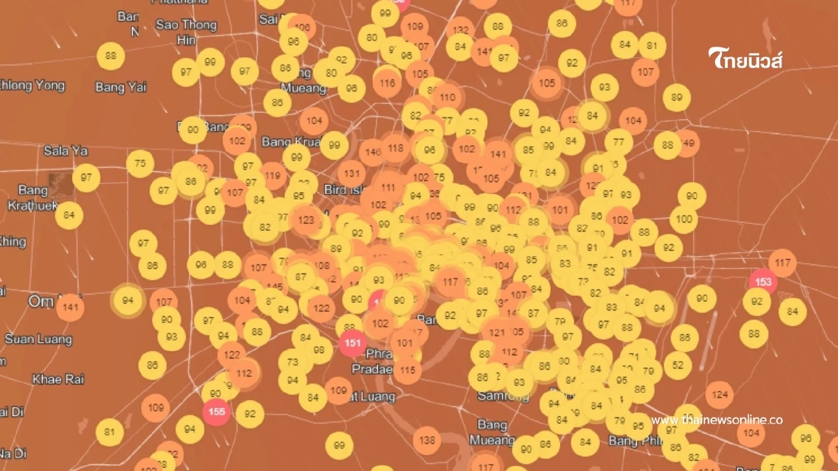 GISTDA เตือนระดับ PM2.5 สูง 48 เขต กทม. เสี่ยงต่อระบบทางเดินหายใจ