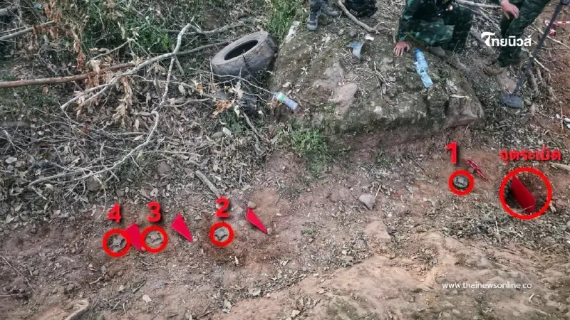 ทบ.เผยพบ PMN-2 อีก 4 ทุ่น ใกล้จุดทหารไทยเหยียบกับระเบิด