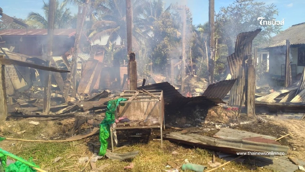 ภาพความเสียหายจากการถูกยิงด้วยจรวดหลายลำกล้อง(BM-21)