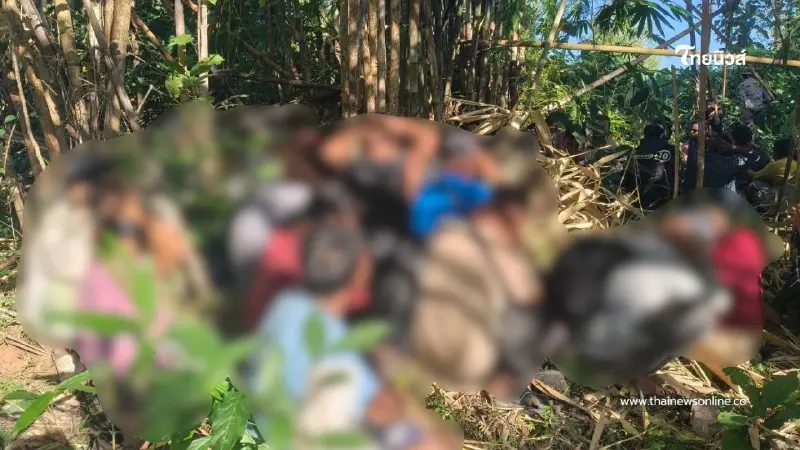 ทหาร ฉก.ลาดหญ้า กกล.สุรสีห์ รวบแรงงานเถื่อนกลางป่า 43 ชีวิต