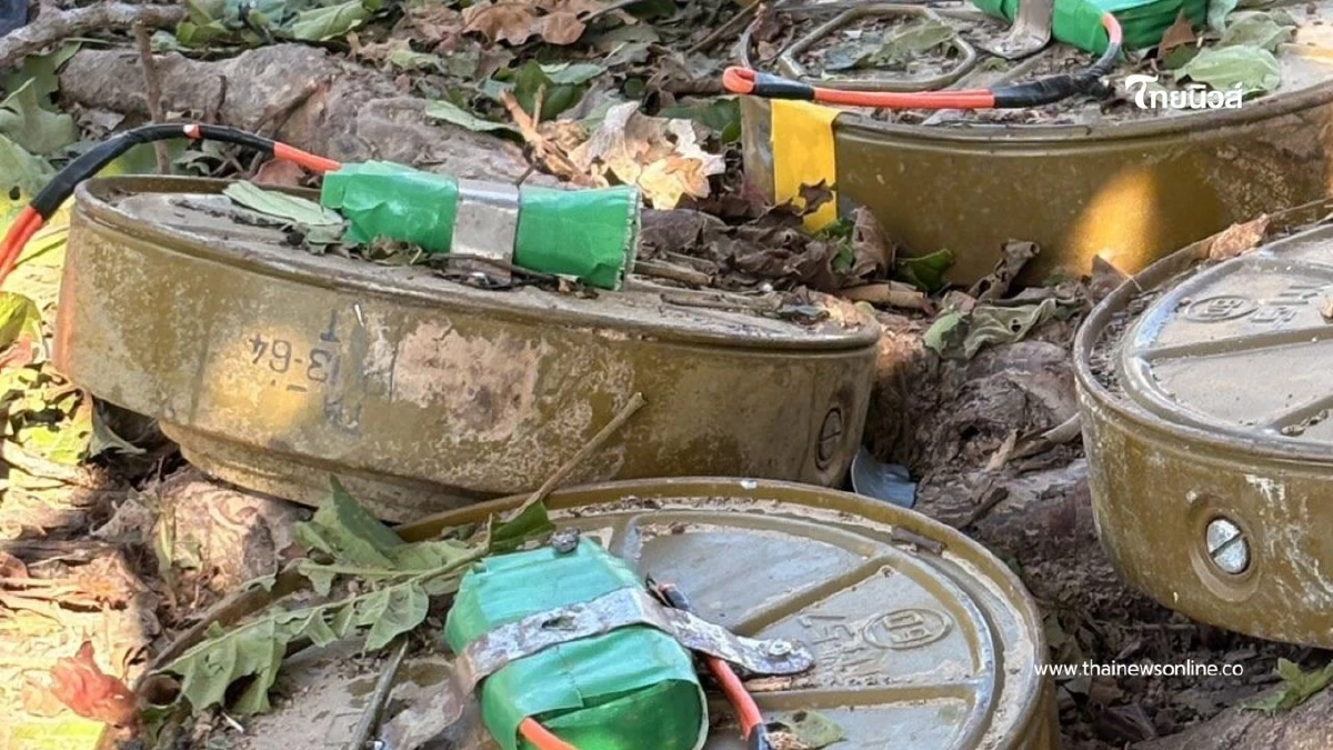 หลักฐานมัดกัมพูชาละเมิด "อนุสัญญาออตตาวา" พบคลังระเบิดดัดแปลง