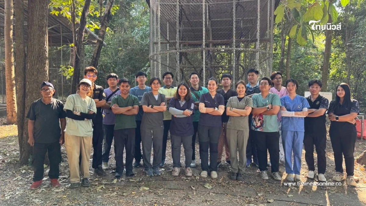 ห้วยขาแข้งจับมือทีมสัตวแพทย์ตรวจสุขภาพสัตว์ป่า สร้างฐานข้อมูล