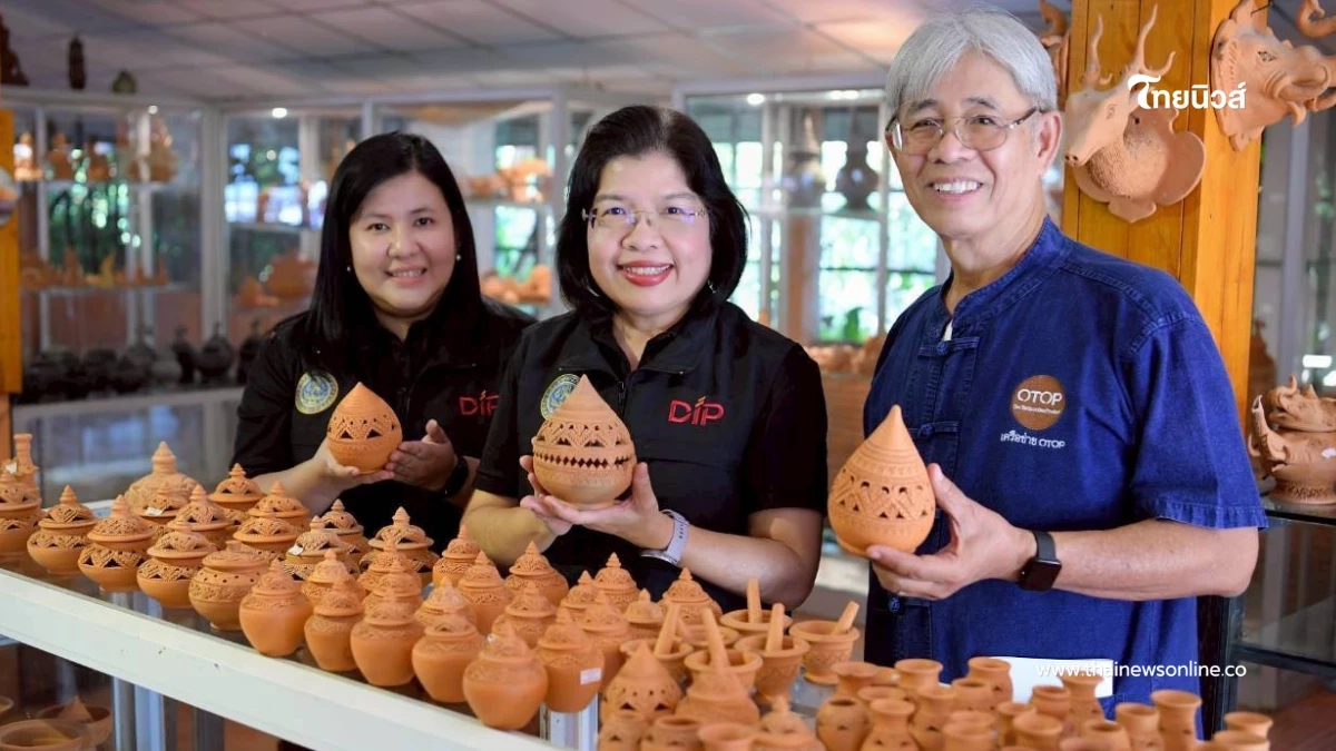 กรมทรัพย์สินทางปัญญา หนุน GI "เครื่องปั้นดินเผาเกาะเกร็ด" ยกระดับแหล่งผลิตงานคราฟต์ฝีมือช่างชุมชน