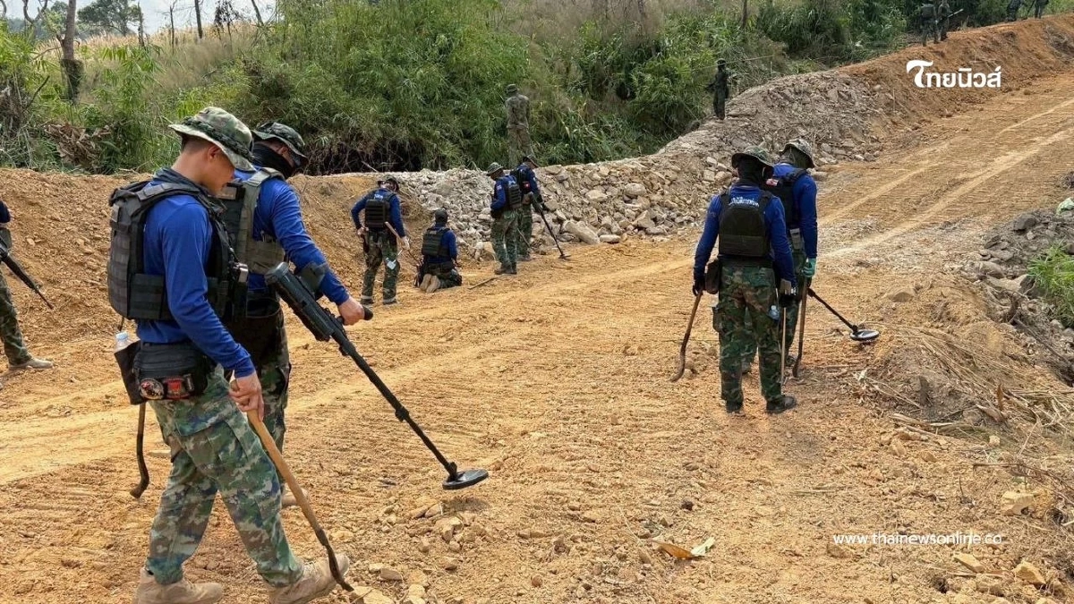 กองทัพเรือเดินหน้าเก็บกู้วัตถุระเบิดพื้นที่ชำราก–หนองรี