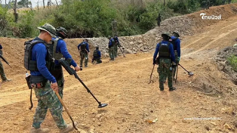กองทัพเรือเดินหน้าเก็บกู้วัตถุระเบิดพื้นที่ชำราก–หนองรี