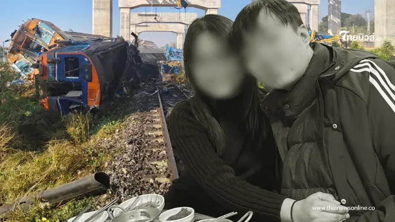 เศร้าใจ คู่รักหญิงไทย หนุ่มเกาหลี ดับในเหตุเครนถล่มทับรถไฟ