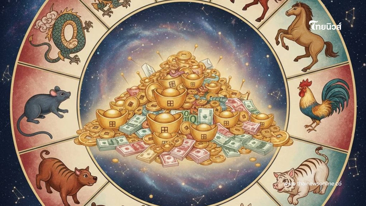 เคาะ 5 อันดับนักษัตร ดวงรับทรัพย์ เงินฉ่ำ ขึ้นแท่นเศรษฐีปี 2569