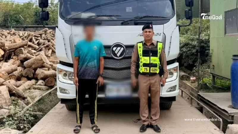 รถบรรทุก 6 ล้อขนหินเกินพิกัด น้ำหนักรวมเกือบ 20 ตัน เกิน 4.9 ตัน