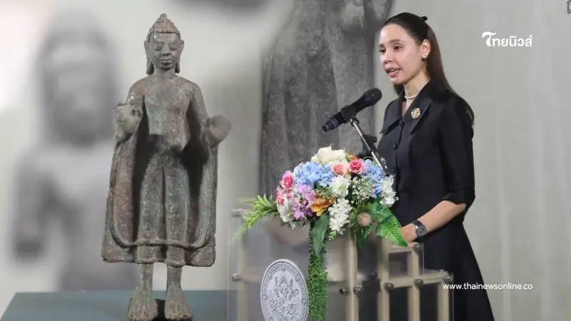 โบราณวัตถุ ประติมากรรมสำริดกลุ่มประโคนชัย อายุกว่า 1,200 ปี ถึงไทยแล้ว