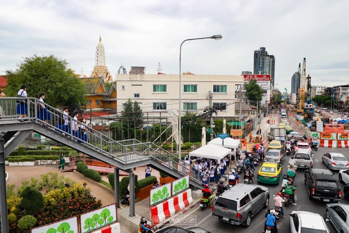 รฟม. แจ้งปิดเบี่ยงจราจรบนถนนประชาธิปก เริ่ม 26 ม.ค. - 30 มิ.ย. 69