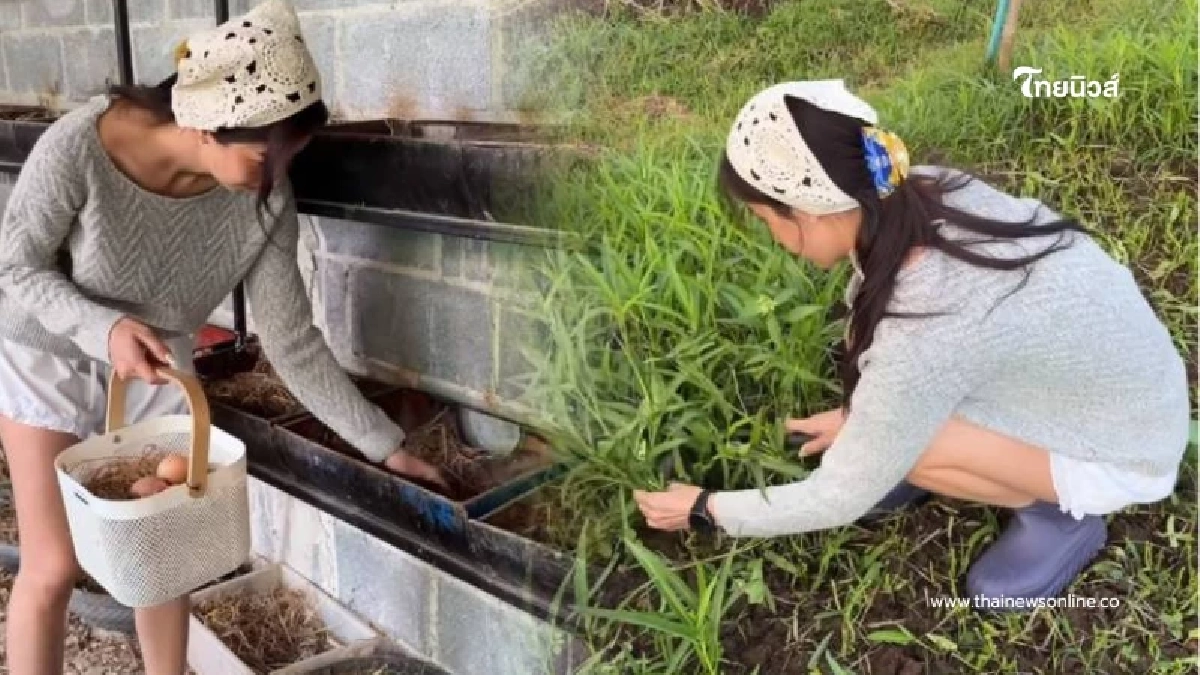 มิ้นต์ ชาลิดา ใช้ชีวิตติดดิน เข้าสวนเก็บผัก-ดูแลเล้าไก่ รับปีใหม่