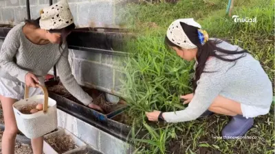 มิ้นต์ ชาลิดา ใช้ชีวิตติดดิน เข้าสวนเก็บผัก-ดูแลเล้าไก่ รับปีใหม่