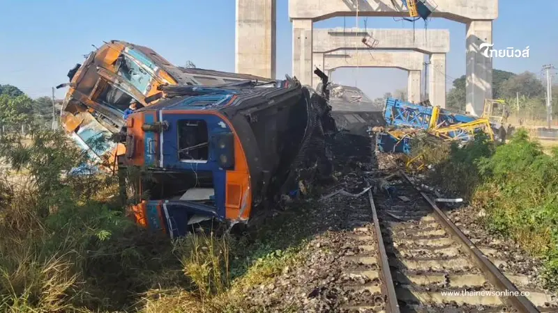 ฟังแล้วน่ากลัว ผู้โดยสาร เล่านาทีเครนหักฟาดตู้รถไฟเต็มแรง