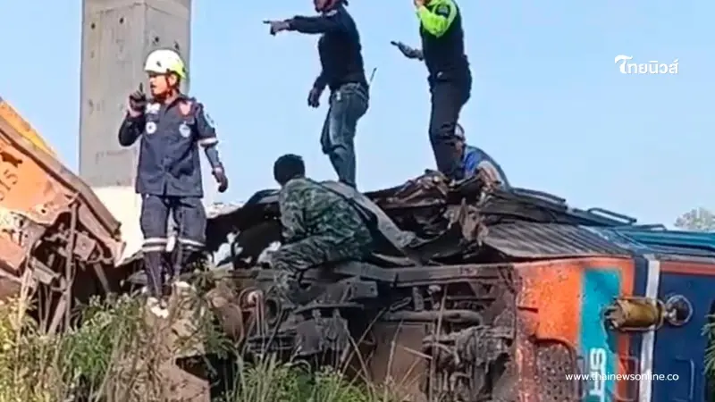 เปิดจำนวนผู้เสียชีวิตล่าสุด เหตุเครนก่อสร้างทางรถไฟยกระดับ ทับโบกี้รถไฟ