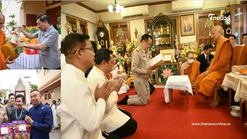 มงคลชีวิต นายกฯ ร่วมพิธีเจริญอายุ 76 ปี เลขาฯ สมเด็จพระสังฆราช