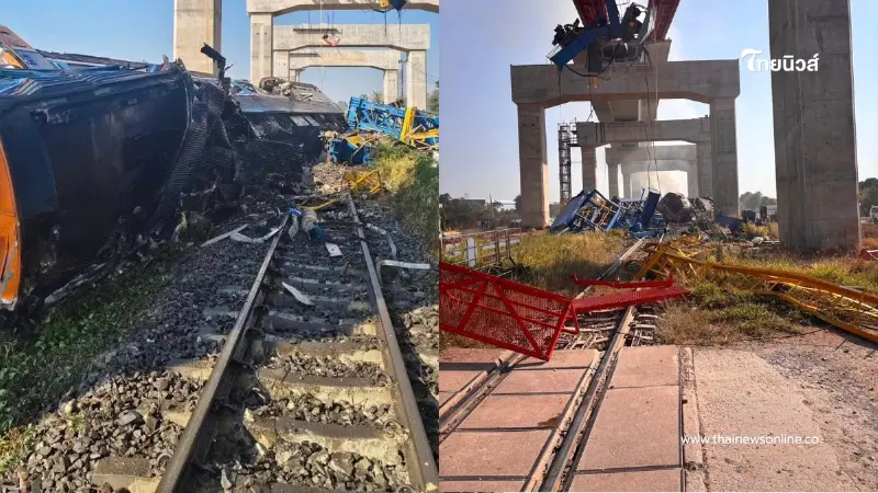 "พิพัฒน์" สั่งตรวจสอบเข้ม เหตุเครนก่อสร้างหล่นทับรถไฟ เร่งประสานเยียวยา