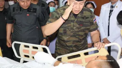 ผบ.ตร.เยี่ยมให้กำลังใจตำรวจ EOD บาดเจ็บจากการเข้าเก็บกู้ระเบิด