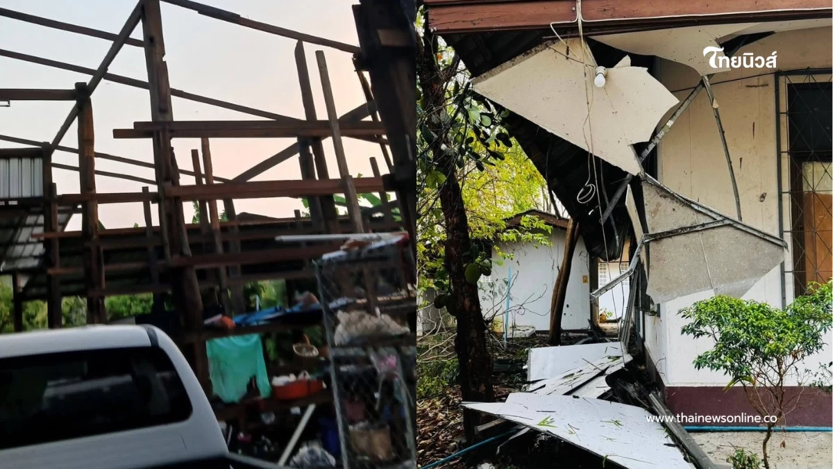 เปิดภาพความเสียหายจอมทอง! พายุฤดูร้อนซัด 470 หลังคาเรือน