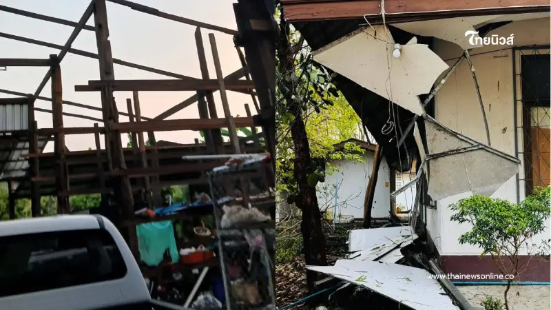 เปิดภาพความเสียหายจอมทอง! พายุฤดูร้อนซัด 470 หลังคาเรือน