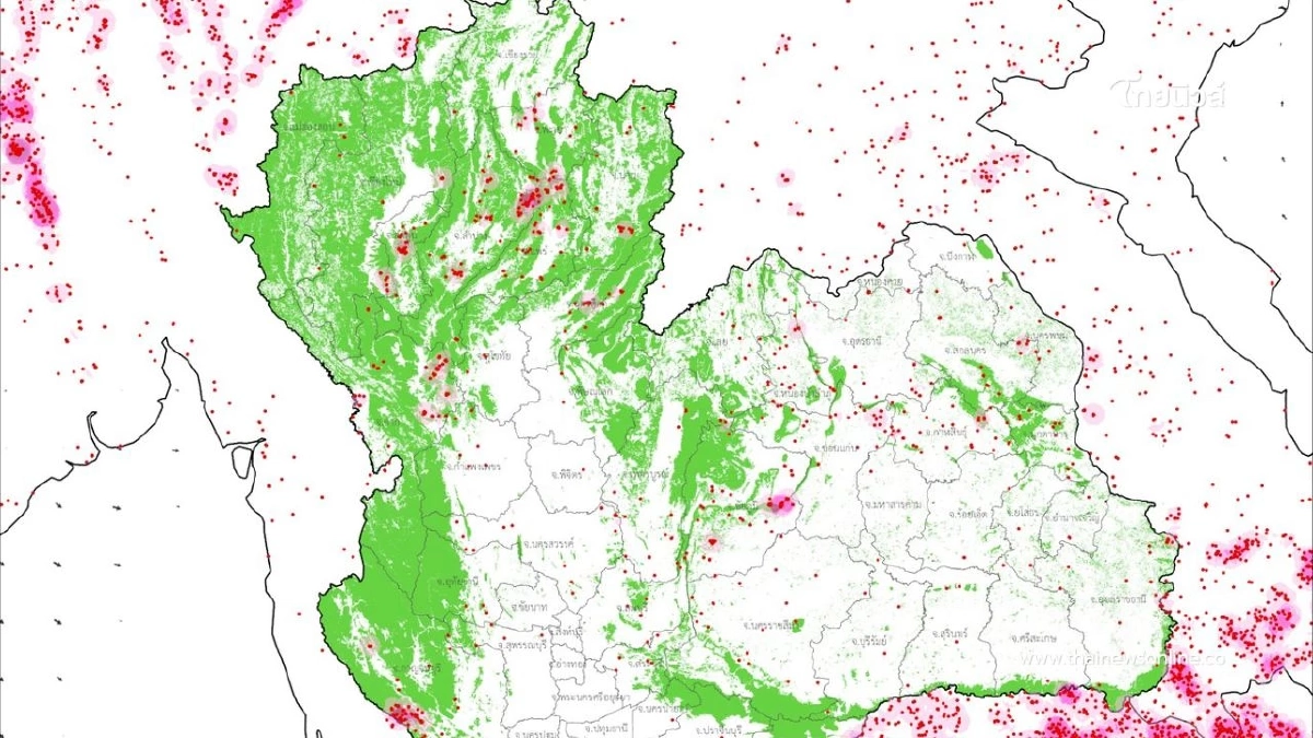 ประเทศไทยพบจุดความร้อน 931 จุด กัมพูชายังสูงสุดในภูมิภาค