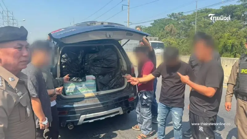 ตำรวจทางหลวงลพบุรีสกัดรถ รวบขบวนการลำเลียงยาบ้า 7 ล้านเม็ด