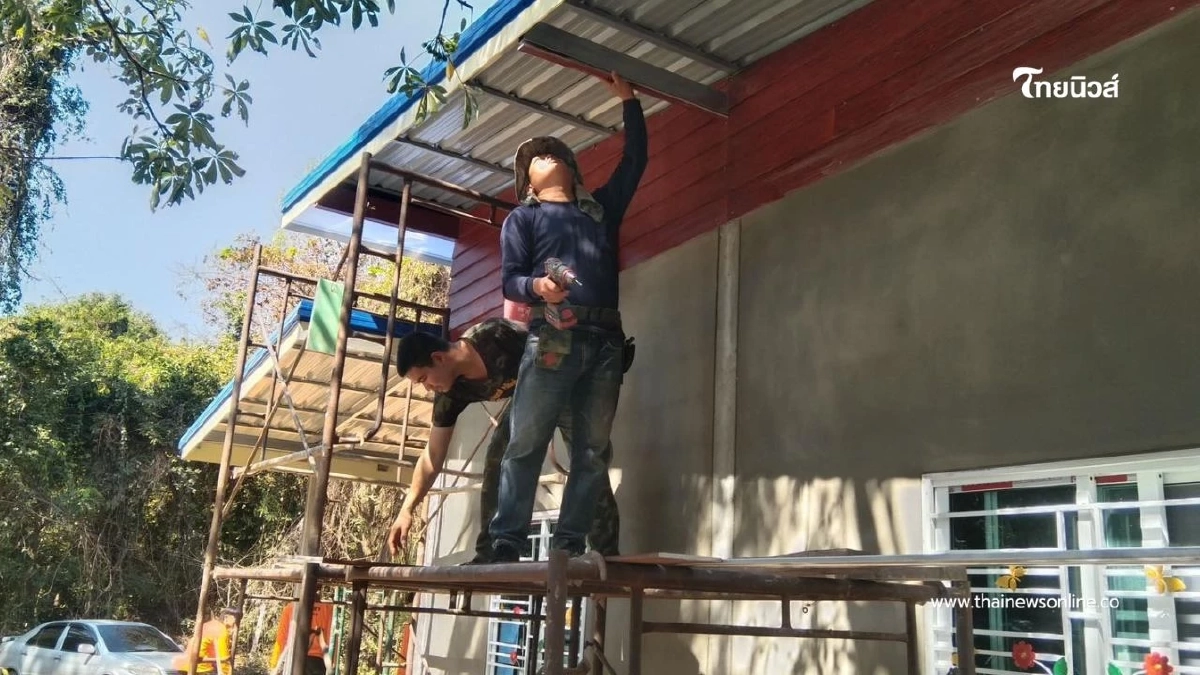น้ำใจจากแนวหน้า สร้างบ้านหลังใหม่ให้ทหารพรานผู้เสียสละ