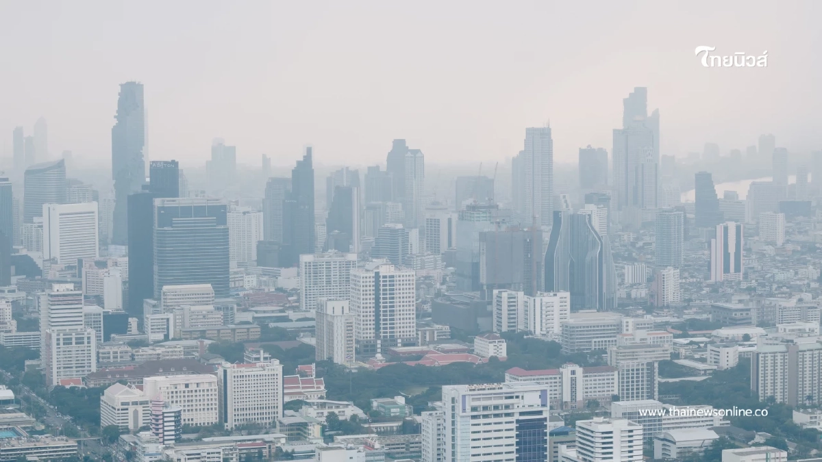 กทม. ฝุ่นพุ่งระดับสีส้ม 38 เขต บางคอแหลมค่า PM2.5 สูงสุดวันนี้