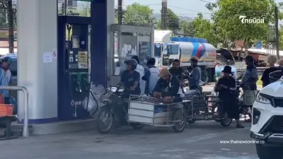 เขาหลักวุ่น! ปชช. แห่เติมน้ำมันล้นถนน หลังกังวลน้ำมันสำรอง 61 วัน