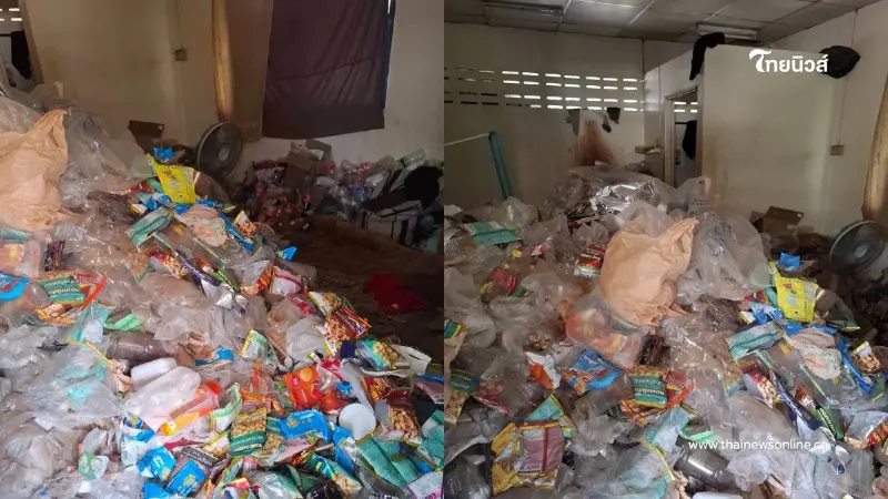 เจ้าของห้องลมแทบจับ หนุ่มค้างค่าเช่า 1.6 หมื่น ทิ้งขยะกองมหึมา
