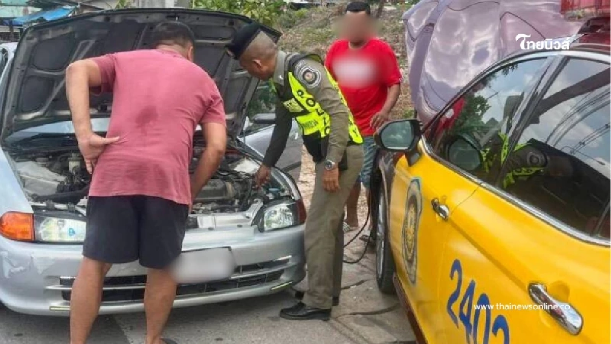 เก๋งจอดสนิทหน้าตลาดระนอง เปิดสาเหตุทำไมไปต่อไม่ได้ ก่อนจบแบบซึ้ง