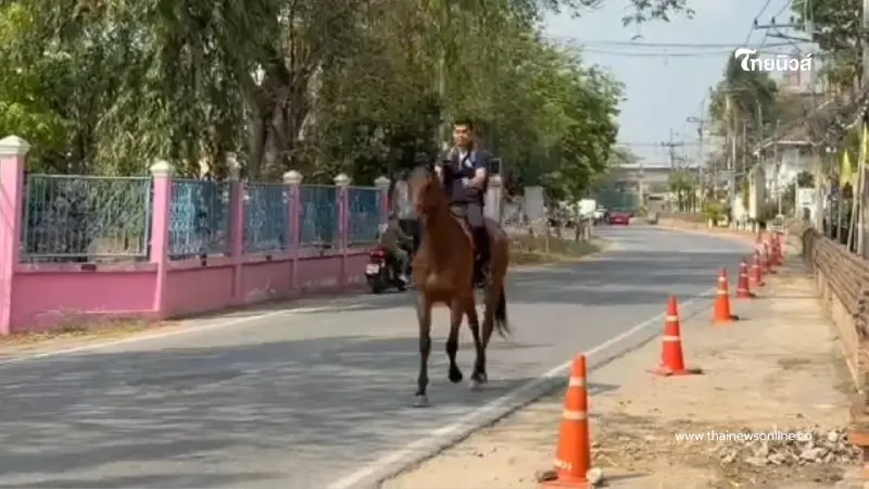 ไอเดียเจ๋ง! ขี่ม้าไปทำงานแทนมอเตอร์ไซค์ สู้ศึกน้ำมันแพง