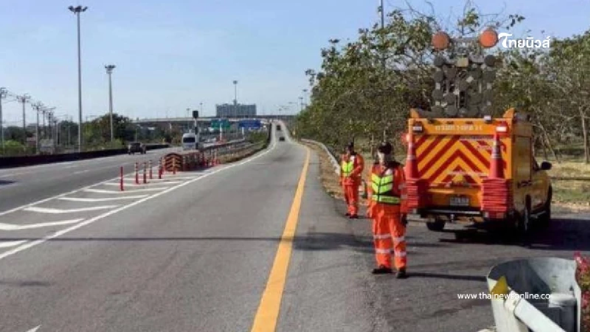 สงกรานต์นี้ กรมทางหลวงสั่งคืนผิวจราจร 100% สกัดรถติด 5 เส้นทางใหญ่