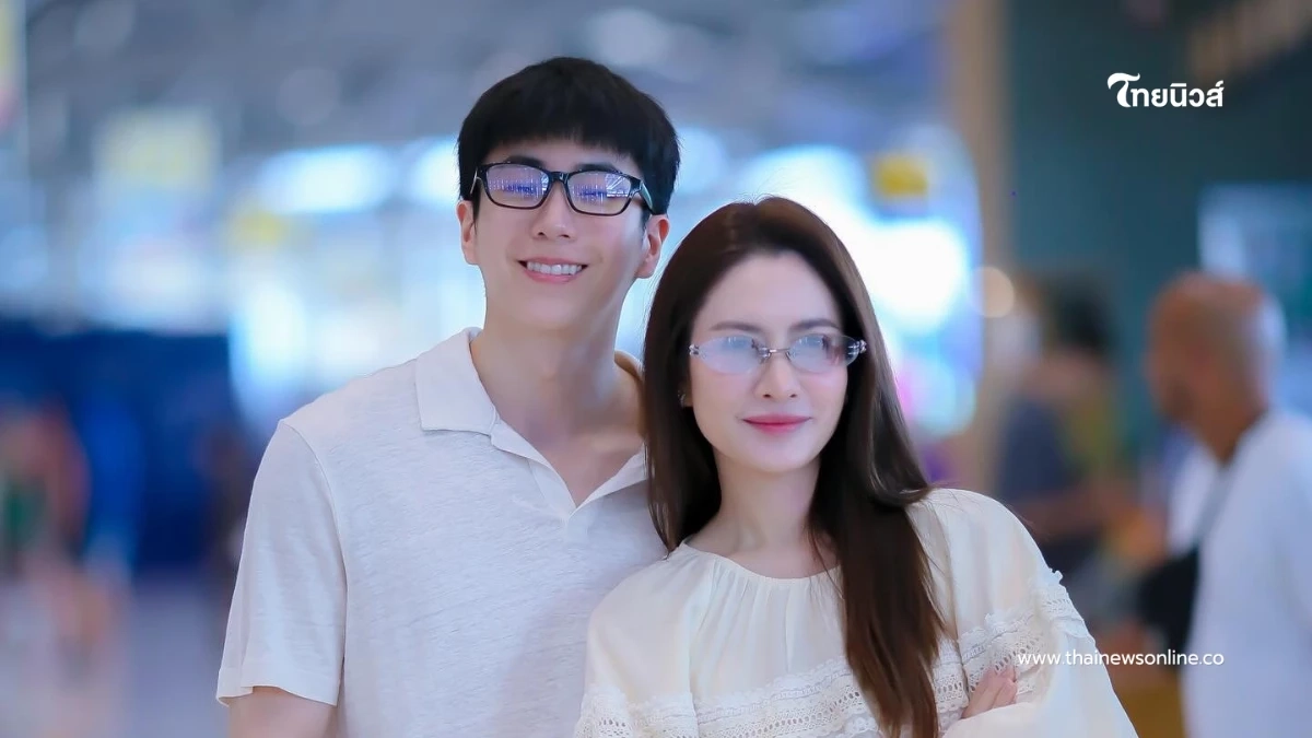 เคมีพุ่งแรง “แอฟ-นนกุล” แอร์พอร์ตลุคสุดคิวท์ แฟนคลับแห่แซว