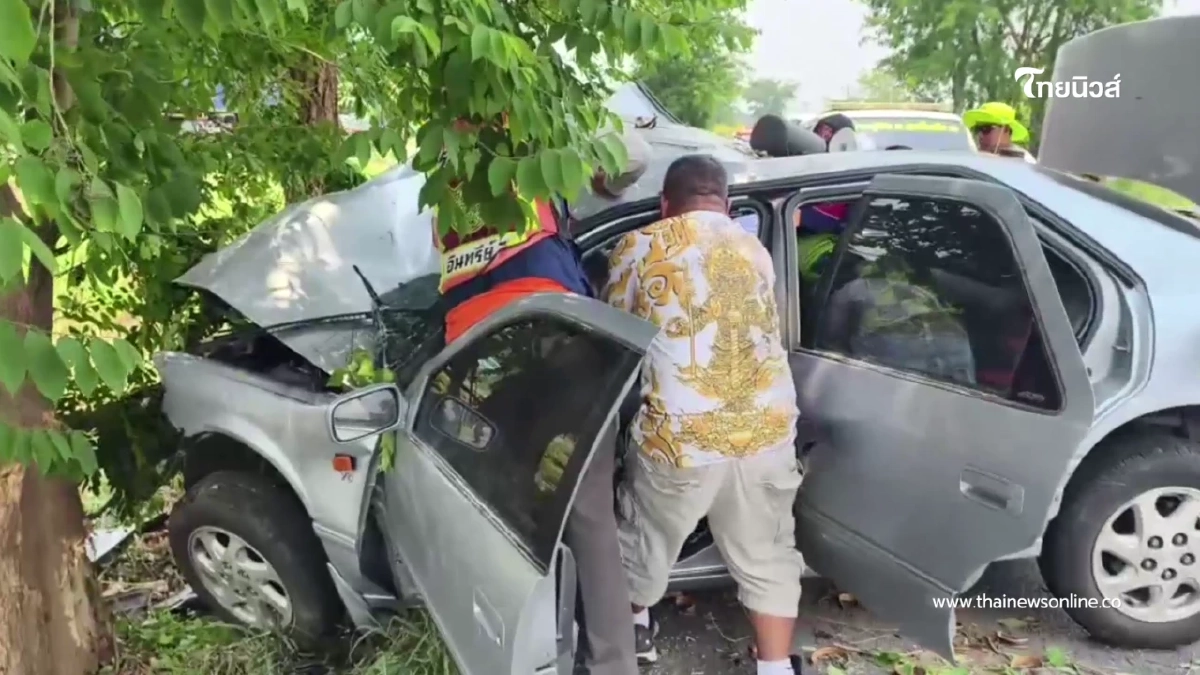 สยองซ้ำซาก! รถเก๋งอัดต้นไม้ดับที่โคราช ชาวบ้านลืออาถรรพ์