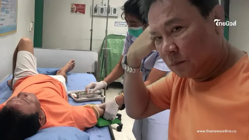 แห่ห่วง "จตุรงค์ โพธาราม" เข้า รพ. สะอึกไม่หยุด 8 ชั่วโมง