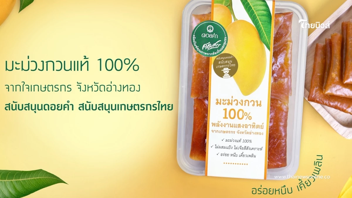 ดอยคำ เร่งรับซื้อ "มะม่วงกวน" แก้ปัญหามะม่วงราคาตก ช่วยเพิ่มรายได้เกษตรกรอ่างทอง ดอยคำ เร่งรับซื้อ "มะม่วงกวน" แก้ปัญหามะม่วงราคาตก ช่วยเพิ่มรายได้เกษตรกรอ่างทอง