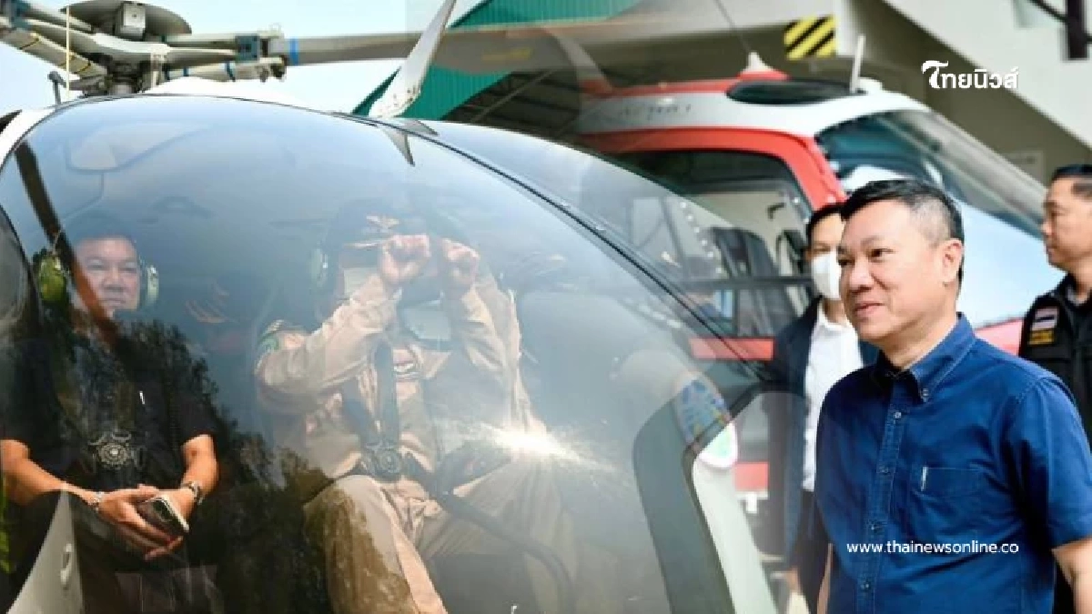 เกาะติดฟ้าเชียงใหม่ ปลัดมหาดไทยขึ้น ฮ. สแกนไฟป่า สั่งฟันต้นเหตุฝุ่น