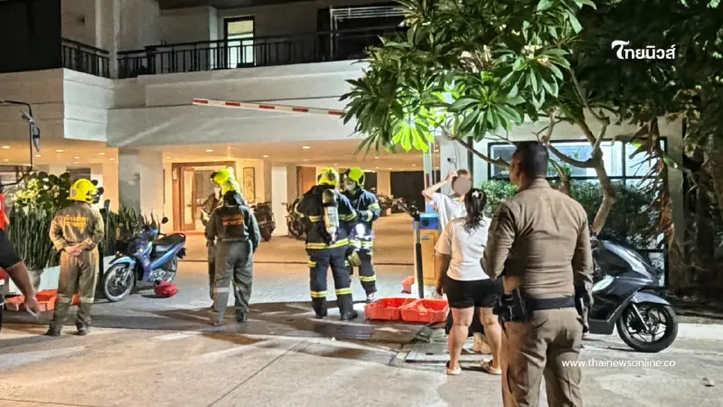 ระทึกพัทยา! ฝรั่งคลั่งถือมีดเผาห้อง ขังภรรยาและลูกชาย