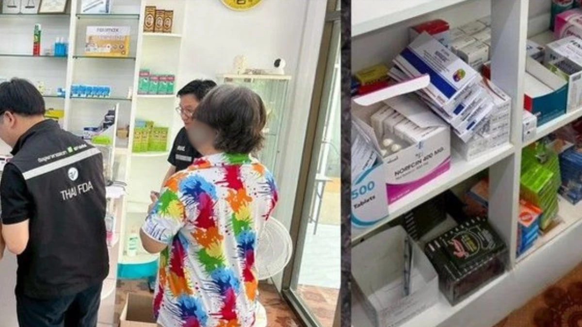 งานเข้า ร้านขายยาอ้างร้อนจนปรอทแตก จนท.บุกตรวจโป๊ะแตกเต็ม ๆ