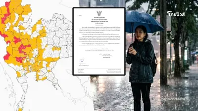 ประกาศ ฉ.8 รายชื่อจังหวัดพื้นที่สีแดง เสี่ยงฝนตกหนัก ลมกระโชกแรง