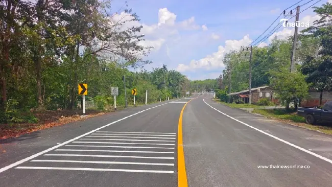 กรมทางหลวงชนบท ซ่อมสร้างถนนสาย ตง.1018 ตรัง-กระบี่ เสร็จสมบูรณ์