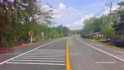 กรมทางหลวงชนบท ซ่อมสร้างถนนสาย ตง.1018 ตรัง-กระบี่ เสร็จสมบูรณ์