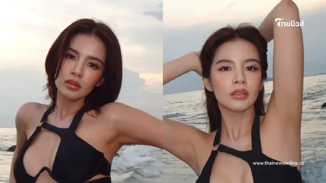 โสดแล้วฮอต  นักร้องสาว เช็กอินทะเลระยอง ชุดว่ายน้ำทำโซเชียลไฟลุก