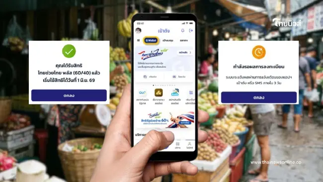 เช็กสิทธิ ไทยช่วยไทยพลัส หลังลงทะเบียน แจ้งเตือนแบบไหนได้สิทธิชัวร์ เช็กสิทธิ ไทยช่วยไทยพลัส หลังลงทะเบียน แจ้งเตือนแบบไหนได้สิทธิชัวร์