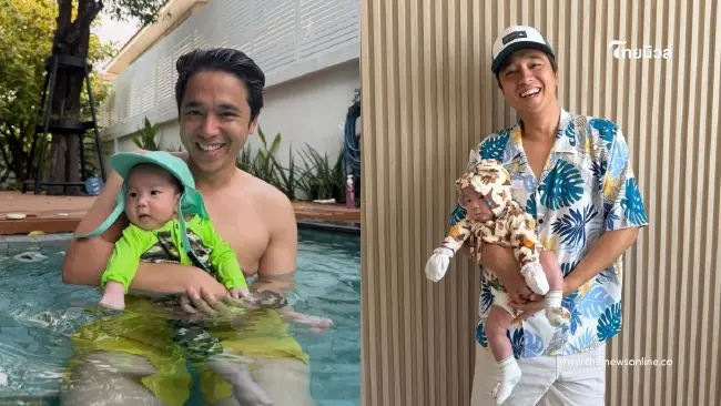 “อเล็กซ์ เรนเดลล์” เล่นน้ำกับลูก วันหยุดแสนสุข ไม่อยากออกจากบ้าน