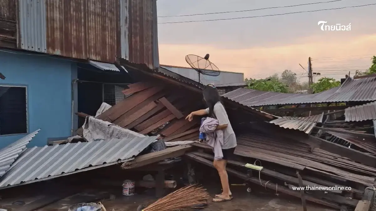 นาทีชีวิต! พายุถล่มบ้านพังทับตาวัย 74 ขณะนอนพักในบ้าน นาทีชีวิต! พายุถล่มบ้านพังทับตาวัย 74 ขณะนอนพักในบ้าน